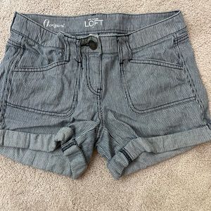 Cute LOFT stripe Jean shorts
